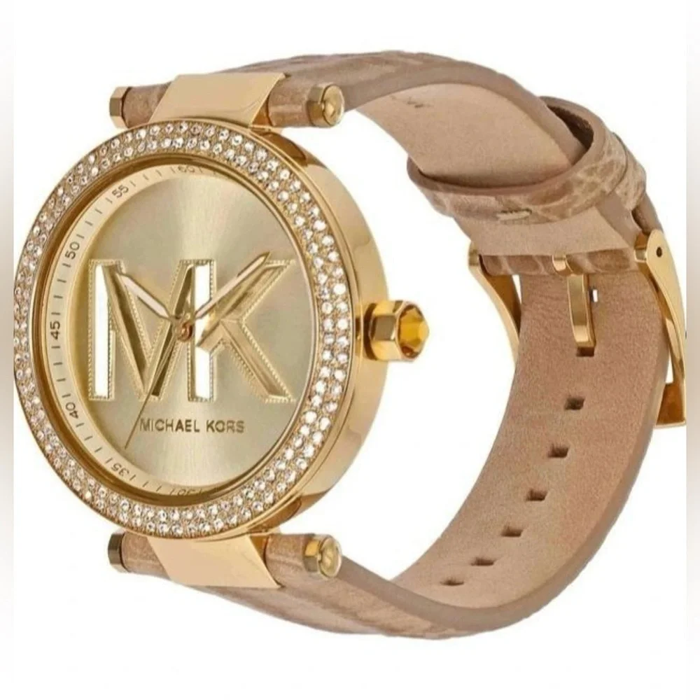 Michael Kors Gold Dial with Tan Strap Women's Watch